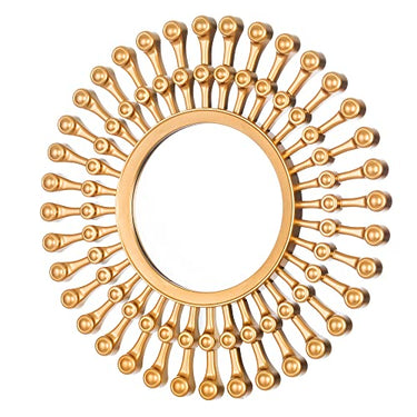 Invero Runder Wandspiegel mit antikem Finish, ideal für Flur, Schlafzimmer, Wanddekoration, Wohnzimmer und mehr, 40 x 40 cm, goldfarben im Sale